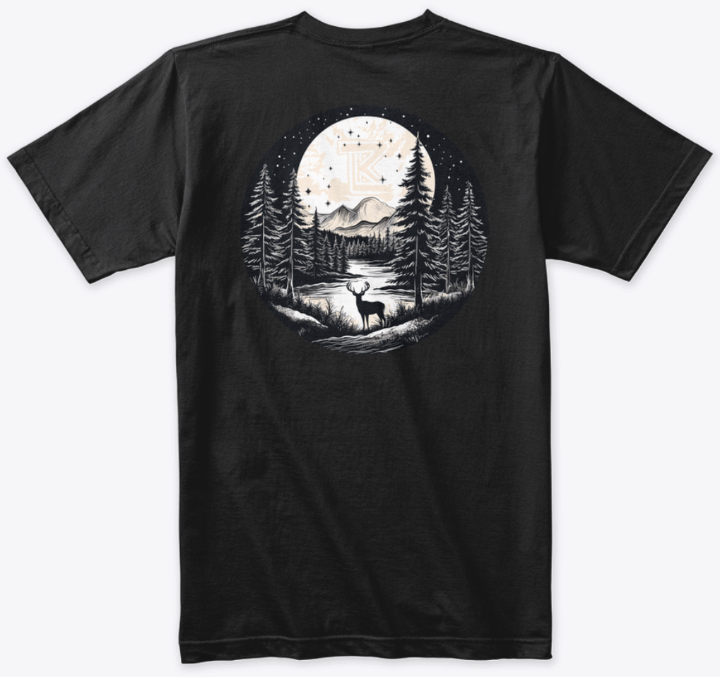 . Deer vs Moon T-shirt